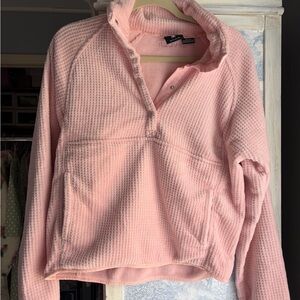 Spyder Pale Pink Waffle Quarter-Snap Pullover